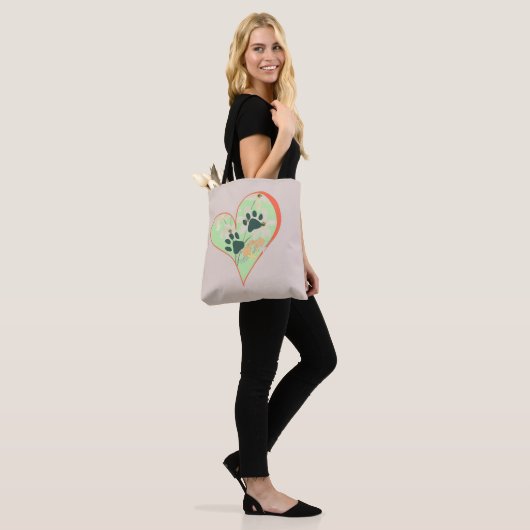 Hart en poten tote bag (Op model)