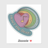 Hart en Regenboog: Doodles voor muziekliefhebbers Sticker (Vel)