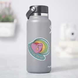 Hart en Regenboog: Doodles voor muziekliefhebbers Sticker
