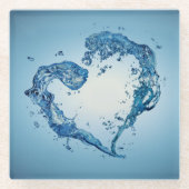 Hart- en rivierriemen glazen onderzetter (Voorkant)