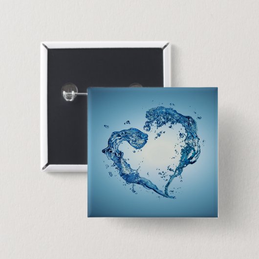 Hart- en rivierriemen vierkante button 5,1 cm (Voorkant /achterkant)