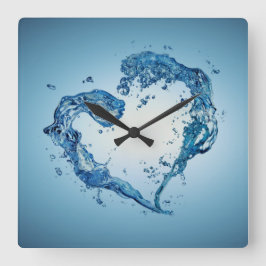 Hart- en rivierriemen vierkante klok