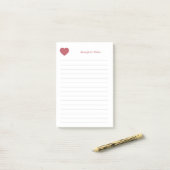 Hart en Rood Post-it® Notes (Op bureau)