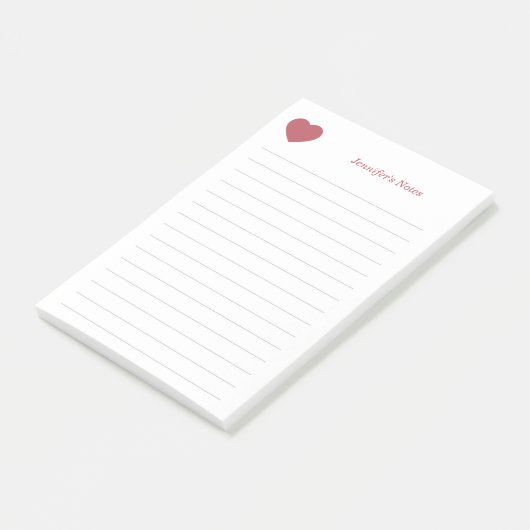 Hart en Rood Post-it® Notes (Schuin)