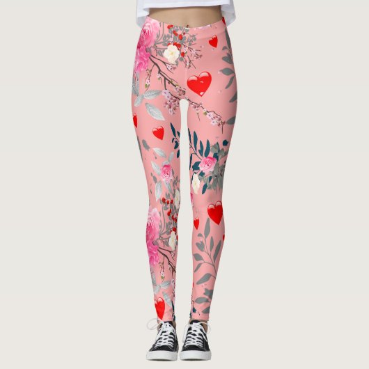 Hart en Roos Leggings (Voorkant)