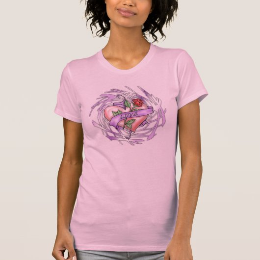 Hart en Roos 'LOVE' T-shirt (Voorkant)