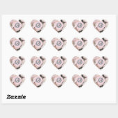 HART EN ROZE ROZEN, Sticker, Glanzend, Groot, Hart Sticker (Vel)