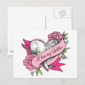 Hart en Rozen Briefkaart (Voorkant / Achterkant)