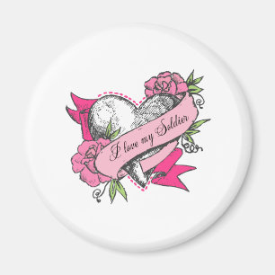 Hart en Rozen Magneet