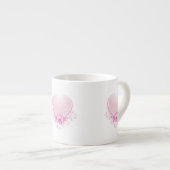 Hart en Rozen Roze Espresso Kop (Voorkant rechts)