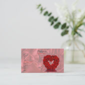 Hart en Rozen Visitekaartje (Staand voorkant)