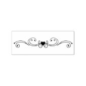 Hart en Scroll Rubber Stamp Rubberstempel (Afrduk)