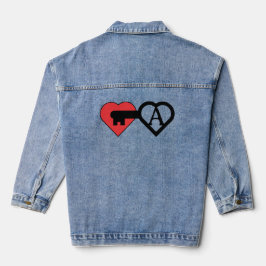 Hart en sleutel denim jacket