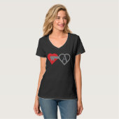 Hart en sleutel t-shirt (Voorkant volledig)