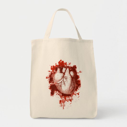Hart en spatter tote bag (Voorkant)