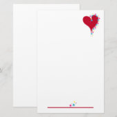 Hart en sterren Briefpapier (Voorkant / Achterkant)