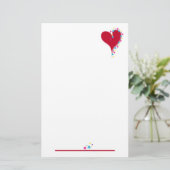 Hart en sterren Briefpapier (Staand voorkant)