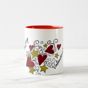 Hart en sterren Happy Valentine's Day Mok