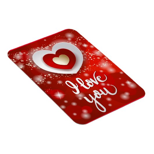 Hart en sterren in rood magneet (Rechterzijde)