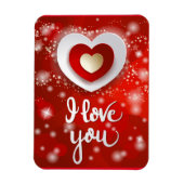 Hart en sterren in rood magneet (Verticaal)