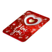 Hart en sterren in rood magneet (Linkerzijde)