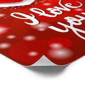 Hart en sterren in rood poster (Hoek)