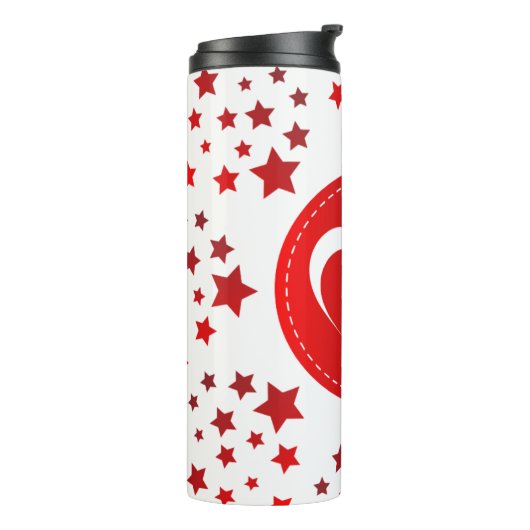 Hart en sterren thermosbeker (Gedraaid links)