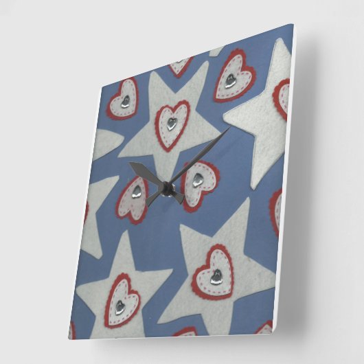 Hart- en sterrenklok vierkante klok (Hoek)