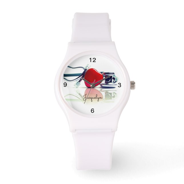 Hart en stethoscoop horloge (Voorkant)