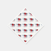 Hart en Stethoscoop Partij Servet (Hoek)