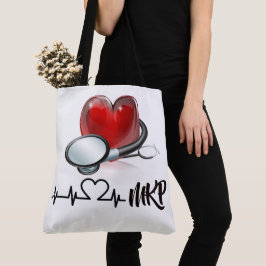 Hart en stethoscoop Tas voor groot monogram