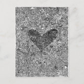 Hart en symbolen briefkaart (Voorkant)