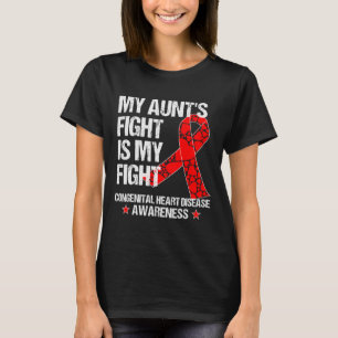 Hart- en vaatziekten bewustzijn T-Shirt CHD Tante