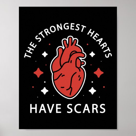 Hart- en vaatziekten Warrior CHD Awareness Poster (Voorkant)
