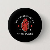 Hart- en vaatziekten Warrior CHD Awareness Ronde Button 5,7 Cm (Voorkant)