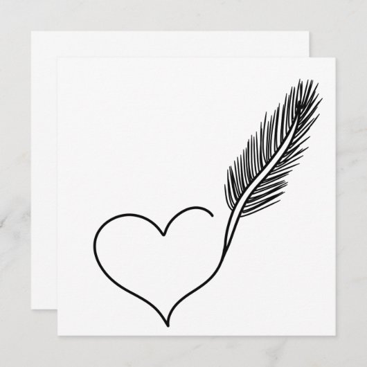 Hart en Veer Blank (Voorkant / Achterkant)