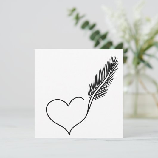 Hart en Veer Blank (Staand voorkant)
