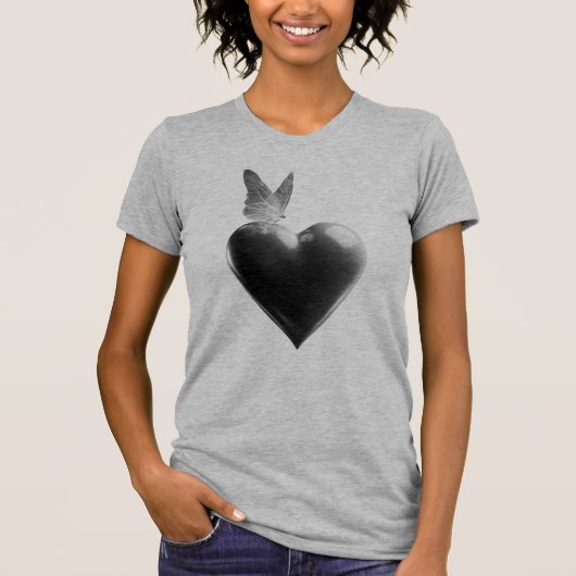 Hart en vlinder t-shirt (Voorkant)