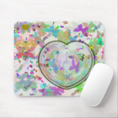 Hart- en vlindermousepad muismat (Met muis)