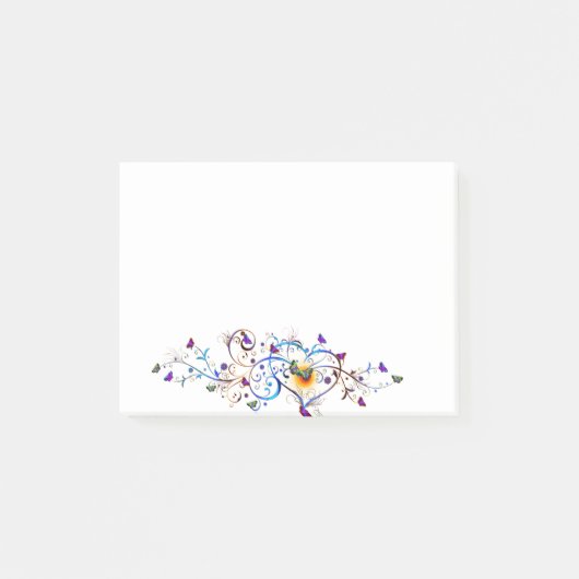 Hart en vlinders post-it® notes (Voorkant)