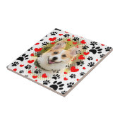 Hart- en voetafdrukken Dog Lijst Tegeltje (Zijkant)