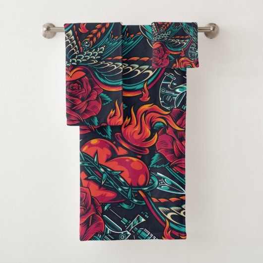 hart en vogel bad handdoek (Insitu)