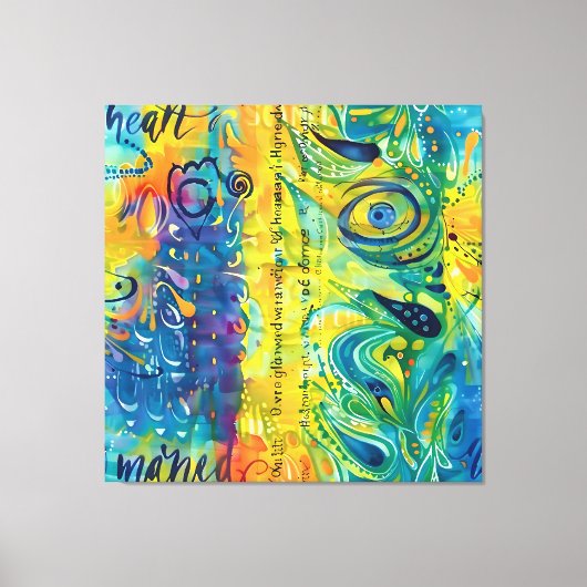 Hart en ziel: Abstract minimalistisch Canvas Afdruk (Voorkant)