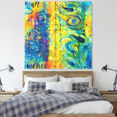 Hart en ziel: Abstract minimalistisch Canvas Afdruk (Insitu (Slaapkamer))