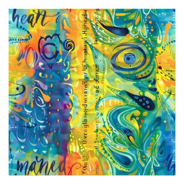 Hart en ziel: Abstract minimalistisch Foto Afdruk