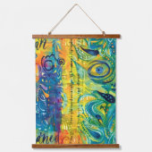 Hart en ziel: Abstract minimalistisch Hangend Wandkleed (Voorkant)