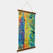 Hart en ziel: Abstract minimalistisch Hangend Wandkleed (Gebogen)