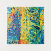 Hart en ziel: Abstract minimalistisch Wandkleed (Voorkant)