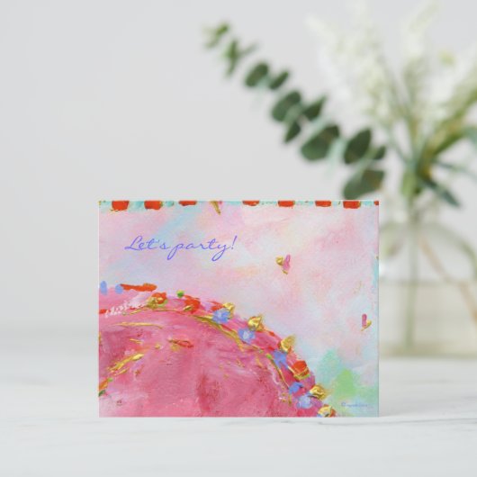 hart en ziel feest uitnodiging (Staand voorkant)