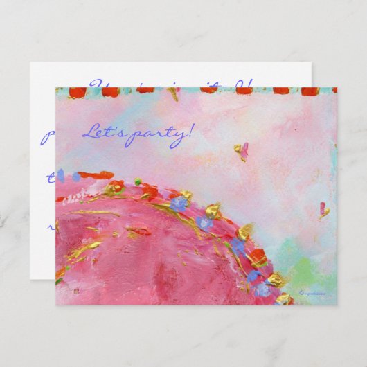 hart en ziel feest uitnodiging (Voorkant / Achterkant)